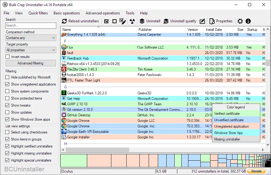 Bulk Crap Uninstaller 5.7 Portable