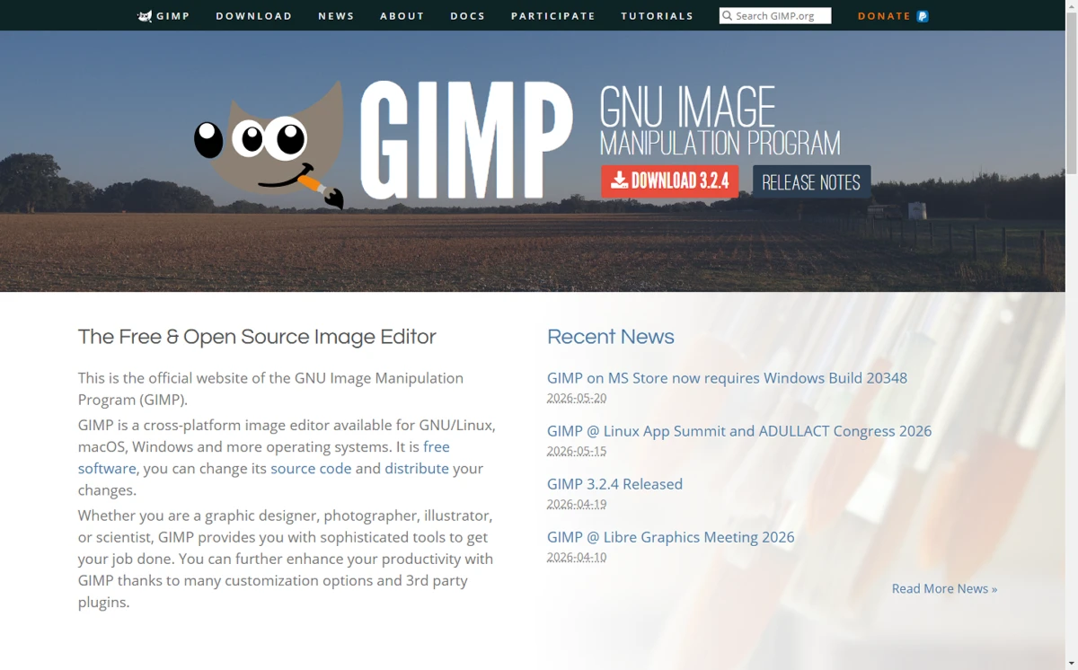 GIMP official website