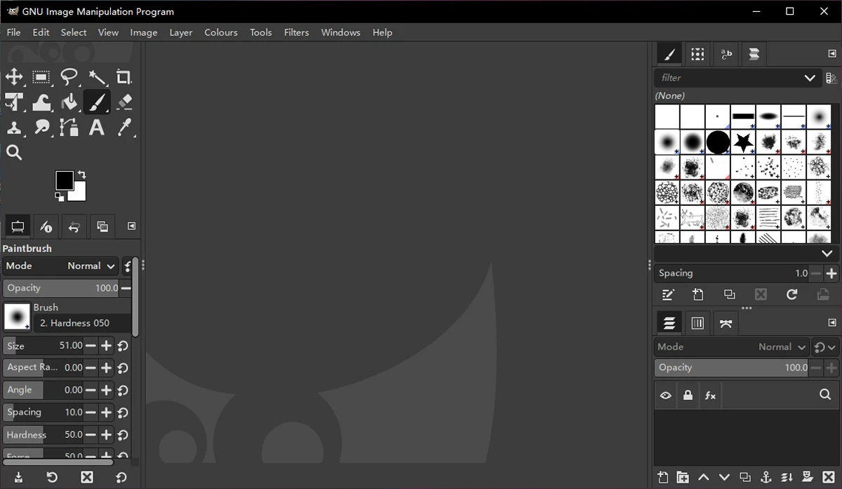 GIMP software interface