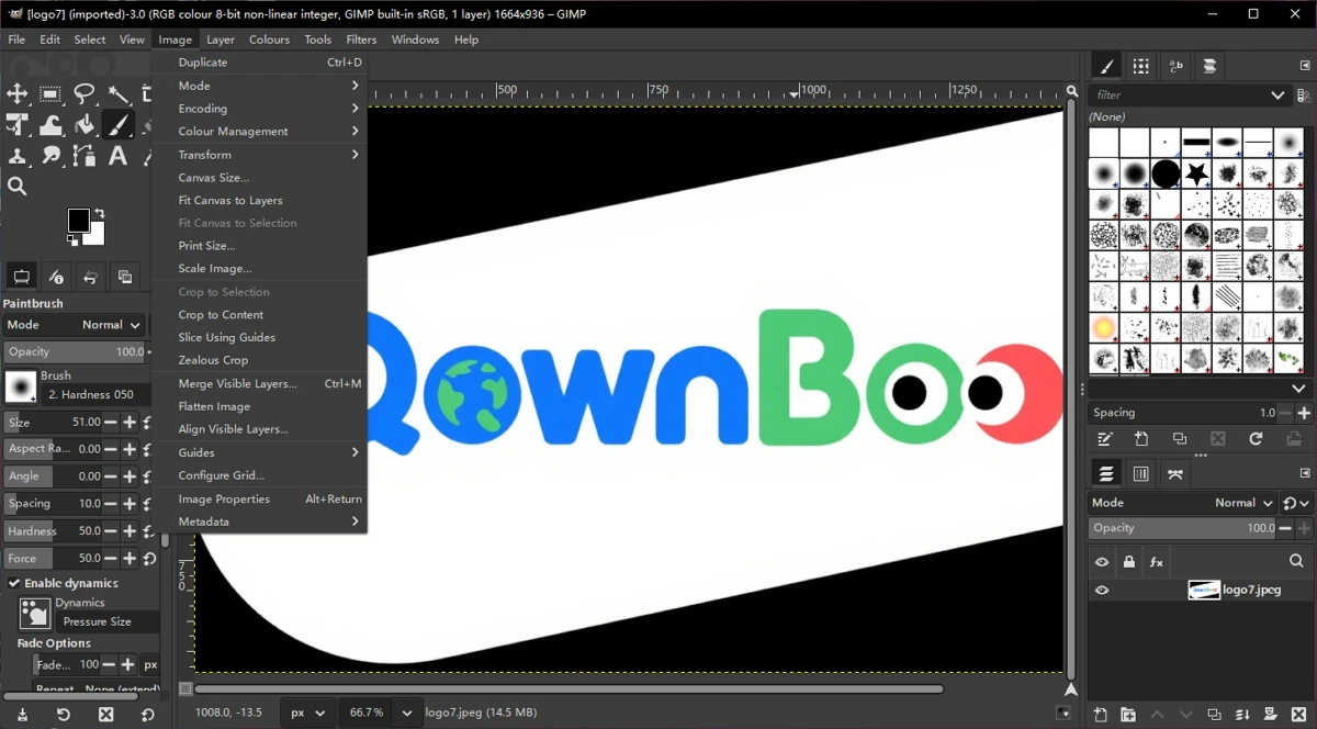 GIMP software interface