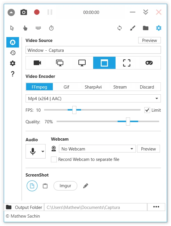 Captura: A Free and Open-Source Screen Recorder for Windows