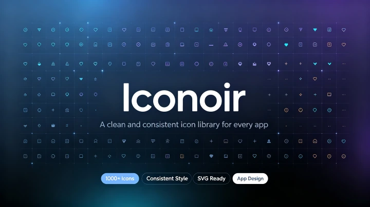 Iconoir – 1600+ Free Open-Source SVG Icons for Designers and Developers