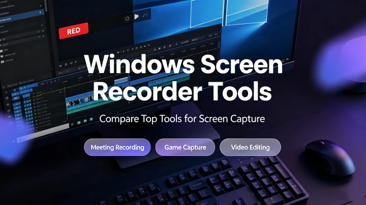 Best Windows Screen Recorder Tools | Capture Game, Meeting & Tutorial Videos