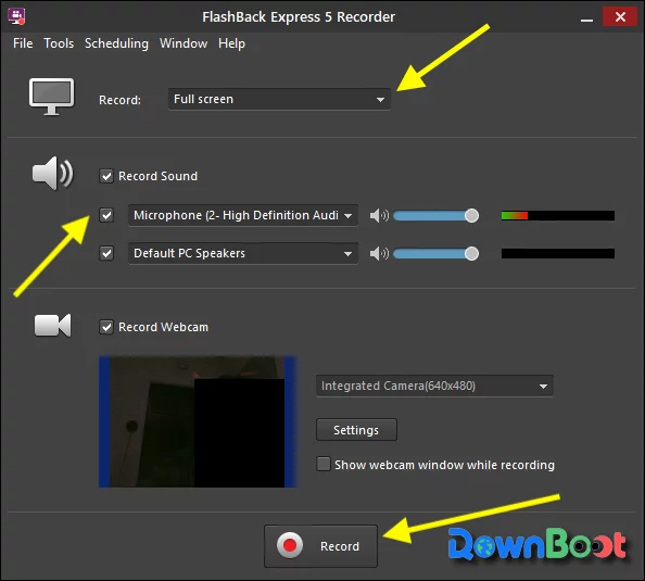 FlashBack Express recording window
