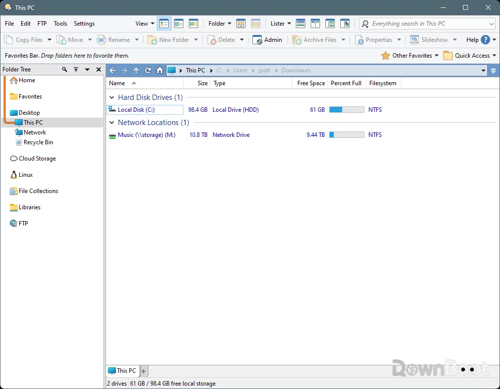 Directory Opus software interface
