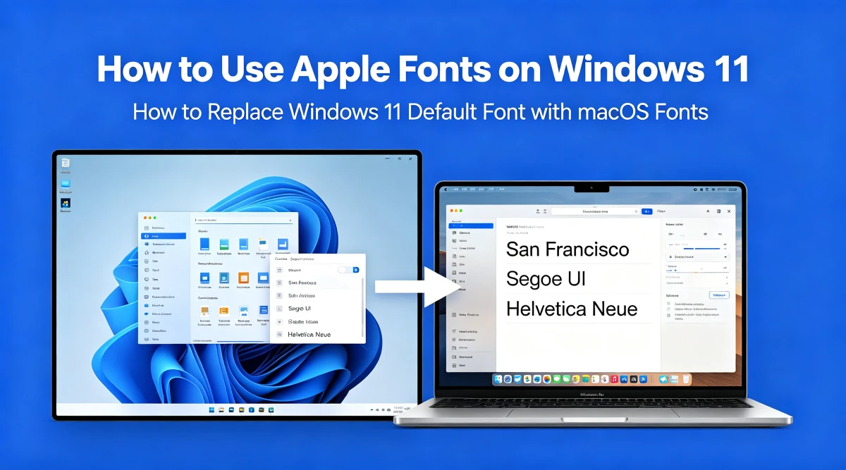 How to Replace Windows 11 Default Font with macOS Fonts